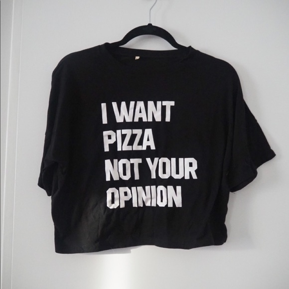 ROMWE Tops - I Want Pizza Graphic Tee